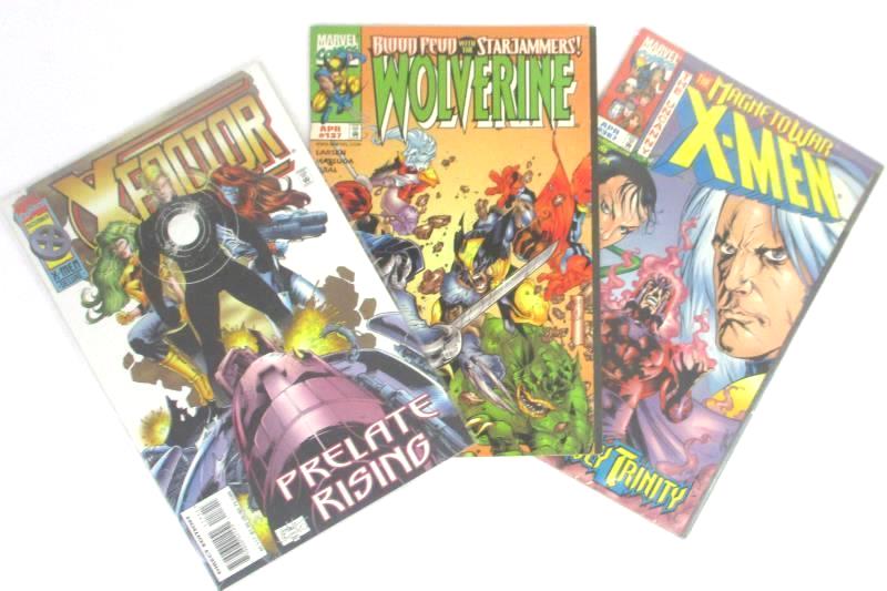 Lot of 3 Vtg Marvel Comics: Uncanny X-Men #367, X-Factor #117, Wolverine #137