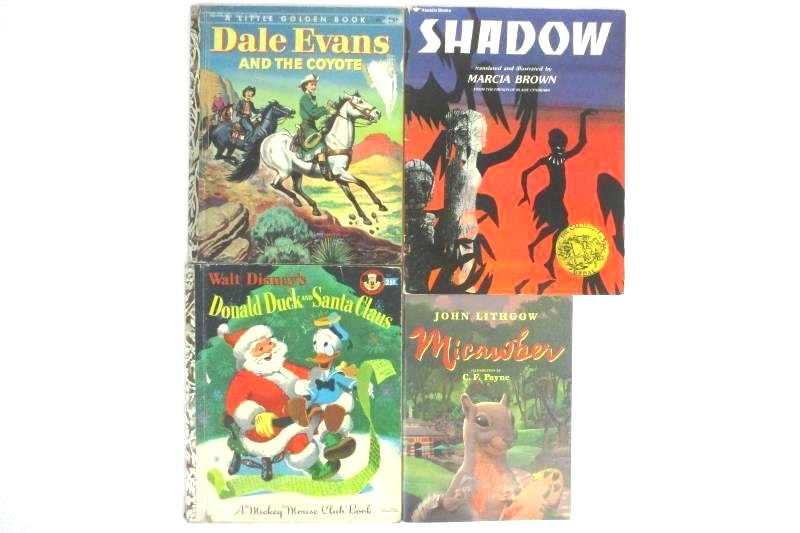 Lot of 4 Vintage Books - Shadow, Micawber, Donald Duck, Dale Evans & The Coyote