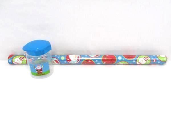Matching Christmas Blue Snowman Reindeer Santa Wrapping Paper Merry Jar