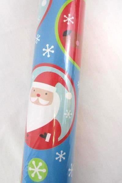 Matching Christmas Blue Snowman Reindeer Santa Wrapping Paper Merry Jar