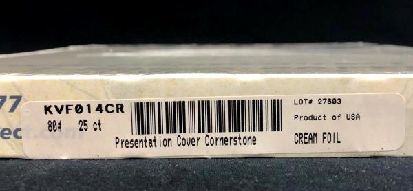 Lot 2 Paper Direct Presentation Cover Paper Cornerstone Cream Foil 50 Ct New Box