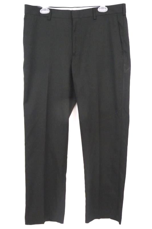 PGA TOUR Men's Flat Front Black Dress Pants Slacks Size 34X29 Polyester Blend