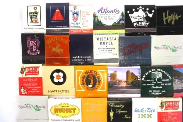 Vtg Lot of 46 Front Strike Matchbook Collection Hotel Hawaii Motel Casino