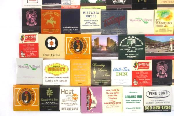 Vtg Lot of 46 Front Strike Matchbook Collection Hotel Hawaii Motel Casino
