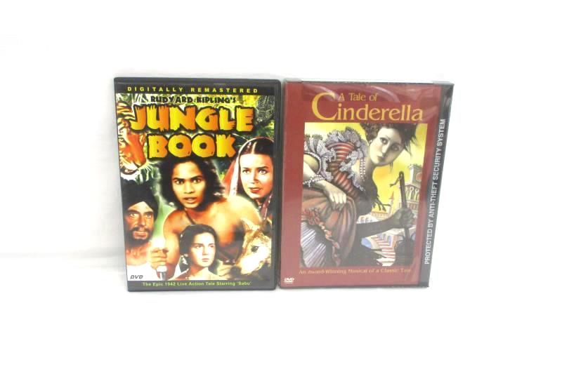 Lot Of 2 DVDs Rudyard Kipling's Jungle Book A Tale Of Cinderella Children Family