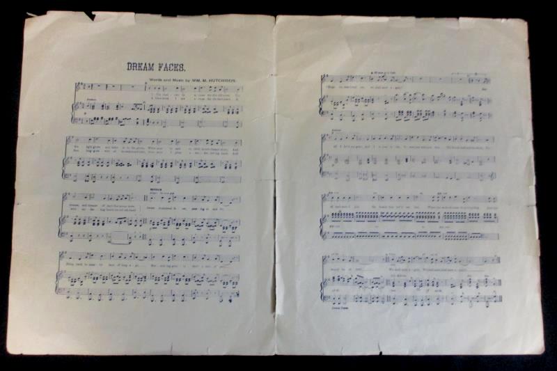 Piano Organ Sheet Music Bromo-Seltzer Locke's Pharmacy Dream Faces
