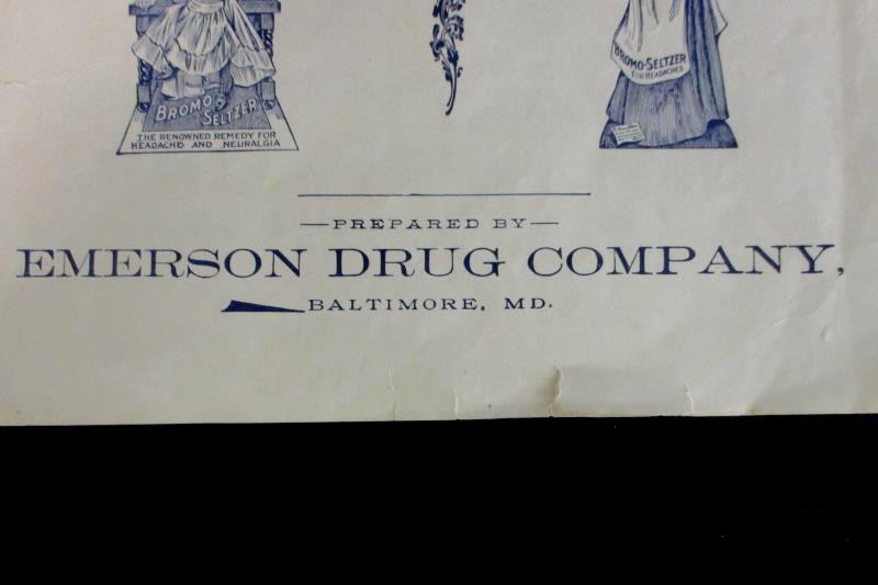 Piano Organ Sheet Music Bromo-Seltzer Locke's Pharmacy Dream Faces