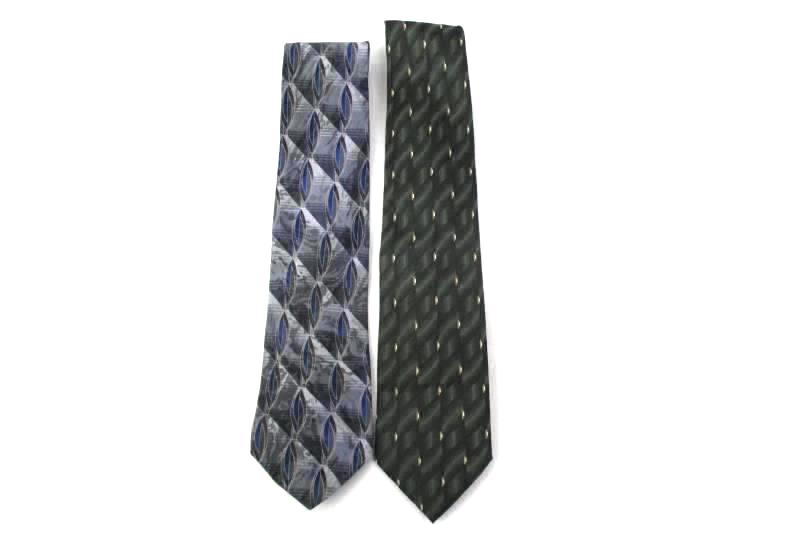 Set of 2 Men's J. Ferrar Silk Neck Ties Made In Italy