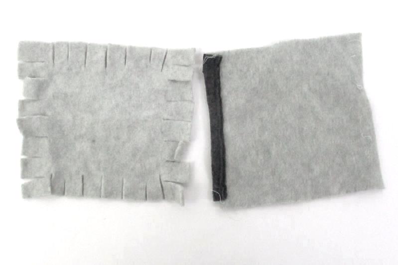 Lot Of 35 Gray And Dark Gray Pre-Cut Fleece Quilt Squares 5.25" x 5.25"