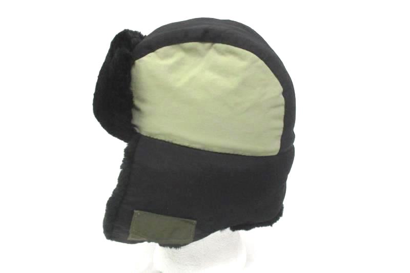 Dorfman Pacific Black And Tan Child's Polyester Bomber Cap Faux Fur Lining