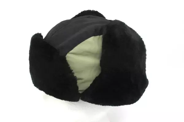Dorfman Pacific Black And Tan Child's Polyester Bomber Cap Faux Fur Lining
