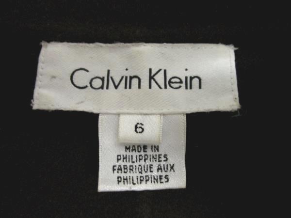 Calvin Klein Dark Brown 100% Wool Long Sleeve Button-Up Blazer Jacket Size 6