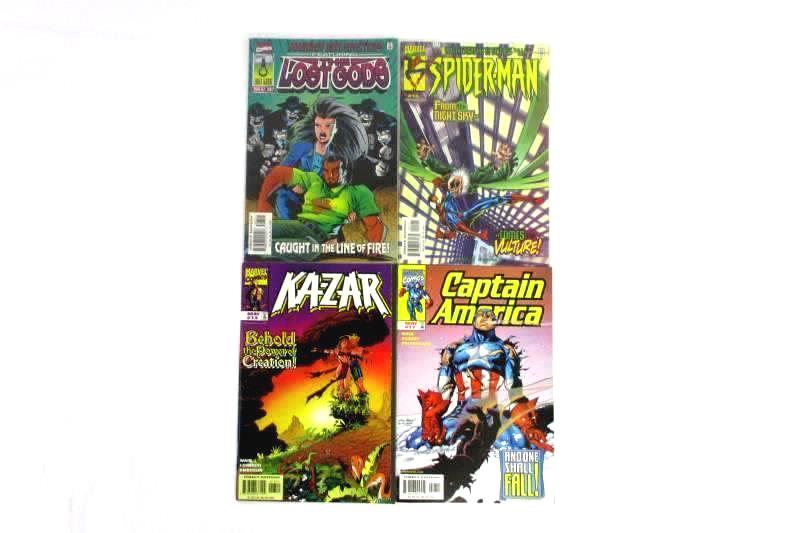 Lot of 4 Marvel Comics Spiderman, Journey Into Mystery, KaZar, Captain America