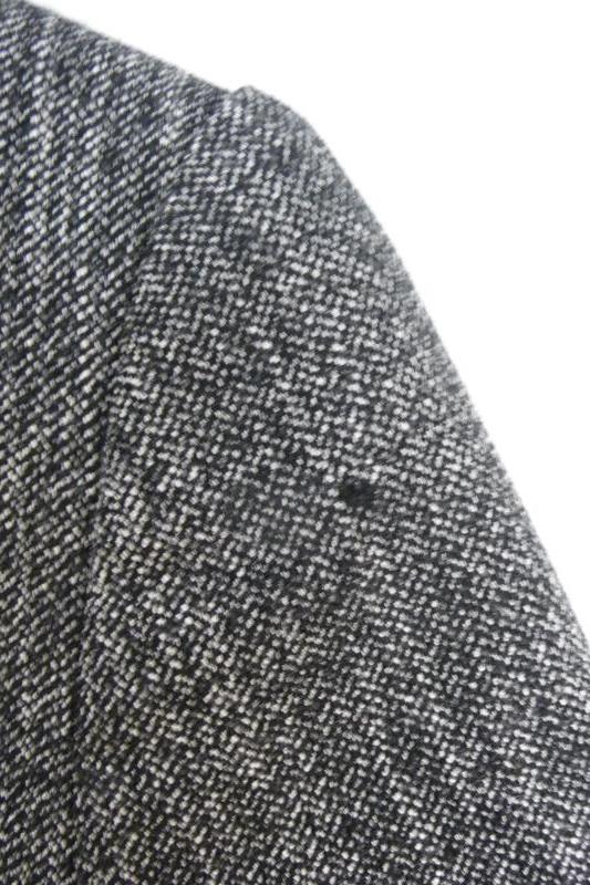 Caslon Women's Four Button Front Charcoal L/S Career Blazer Jacket Size 8 Tweed
