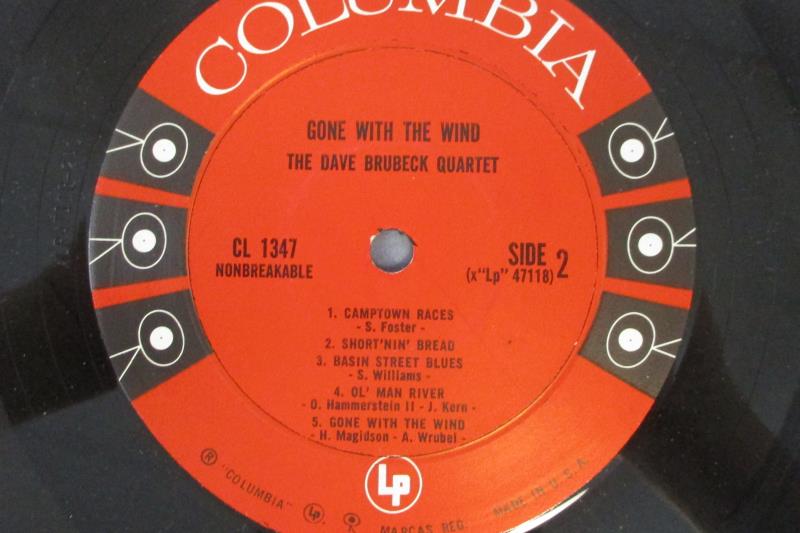 Gone With The Wind The Dave Brubeck Quartet Vinyl Record