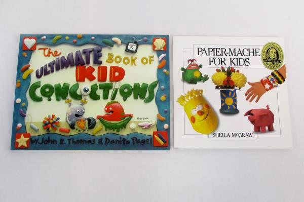 2 Children's Art Craft Books Papier-Mache Ultimate Book Kid Concoctions How To