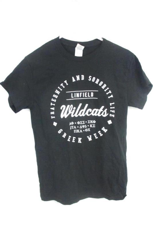 Linfield College Lot of 2 T-Shirts Black Purple 25th Anniversary Greek Week