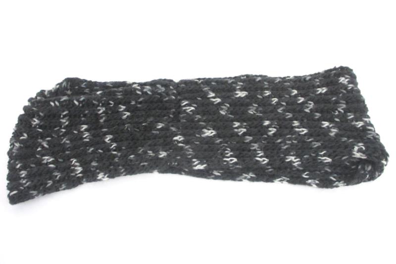 Lot of 3 Wool Knit Black Gray Tan Infinity Scarves Scarf One Size