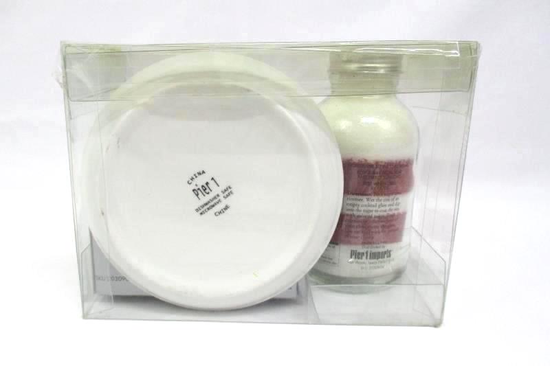Pier 1 Red And White Crantini Decorative Sugar Jar Picks And Rimmer