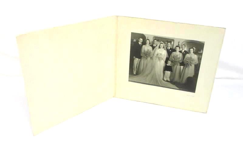 Lot Of 3 Vintage Black And White Wedding Photos In Cardboard Folders Early 1900s