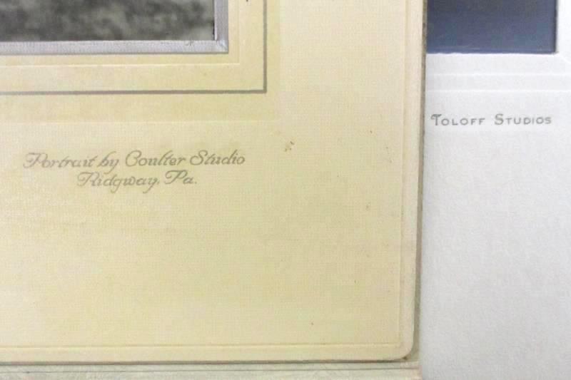 Lot Of 3 Vintage Black And White Wedding Photos In Cardboard Folders Early 1900s