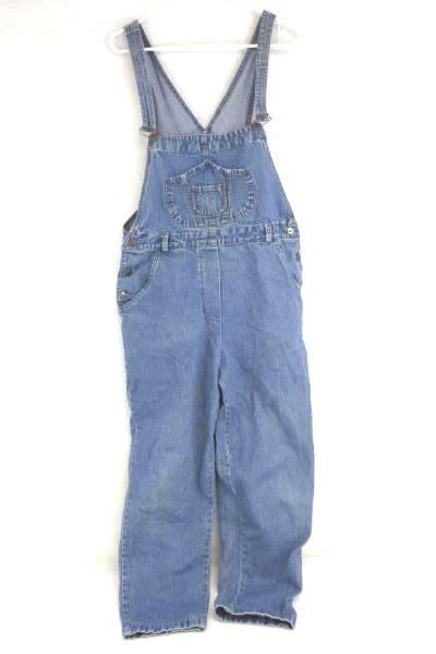 Lot of 3 Women's Pants- Pink Athletic Shorts, Black Slacks, Light Denim Overalls