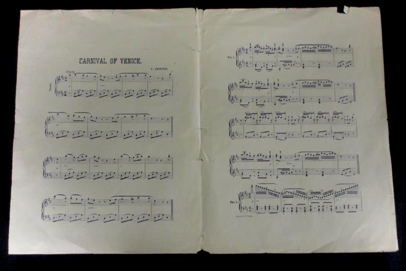 Antique 1910s Piano & Organ Sheet Music Carnival of Venice Bromo Seltzer