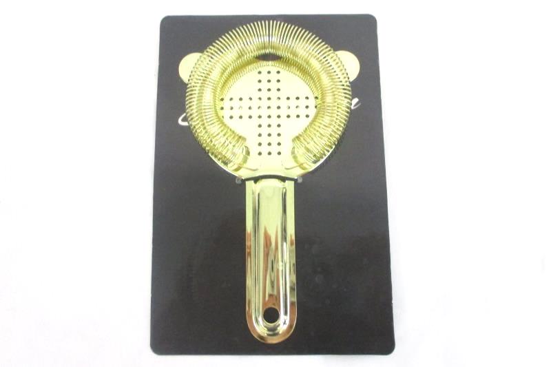 Lot of 3 Mode Cocktail Strainers Brass & Copper Color Finish New w/ Defects