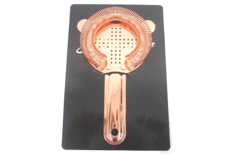 Lot of 3 Mode Cocktail Strainers Brass & Copper Color Finish New w/ Defects