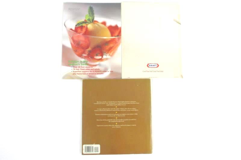 Lot of 3 Cookbooks: WeightWatchers, Family Favorites, Kraft Weekday Survival