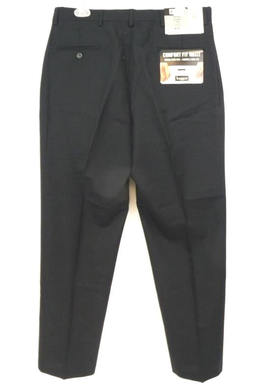 NWT Haggar Men's Navy Plain Front Classic American Fit Dress Pants Sz 34W 30L