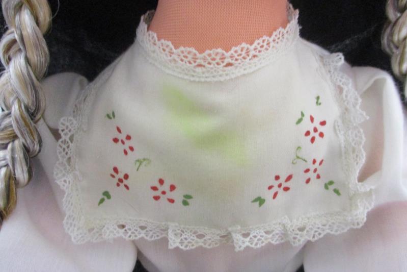 Vintage Ethnic Cloth Doll Handmade Painted Face Poseable Body Braids 16"