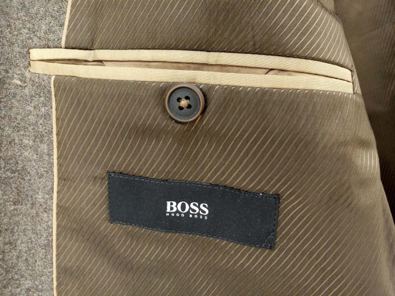 HUGO BOSS Suit Jacket The Smith 5 Wool Blend Sport Coat Brown Mens Sz 40 L EUC