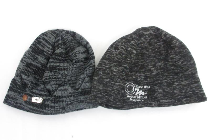 Lot of 5 Winter Purple Tan Knit Hats Oregon Mutual Riverdale Beanie Jacket Hood