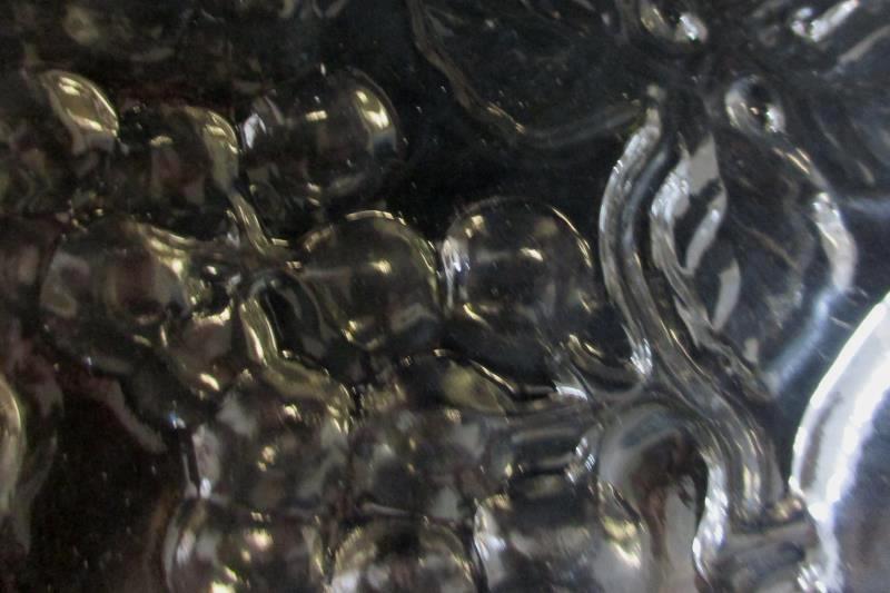 Vintage Clear Glass Dish w/ Octagon Bottom Scalloped & Saw Tooth Rim