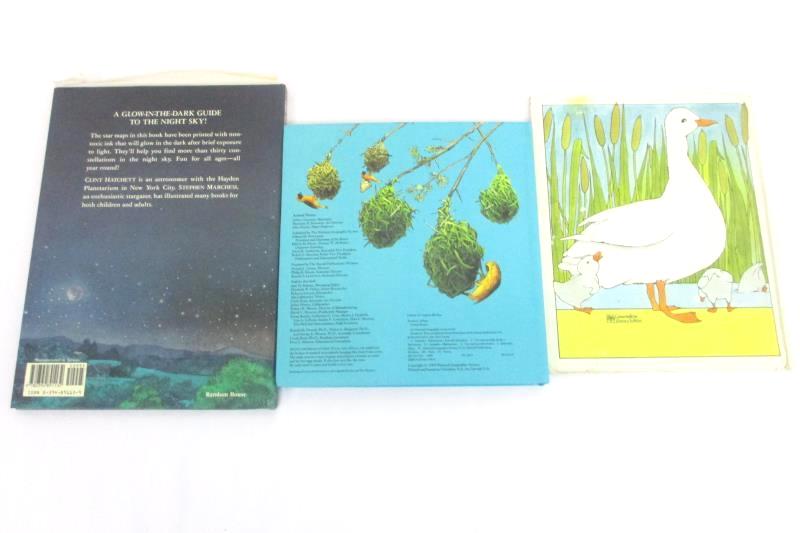 Lot of 3 Vintage Kids' Books: Night Sky + Animal Homes + Across The Stream