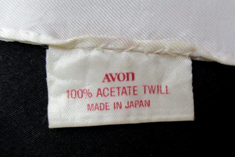 Vintage Avon Number One Acetate Twill Scarf Beige Red Orange Burgundy