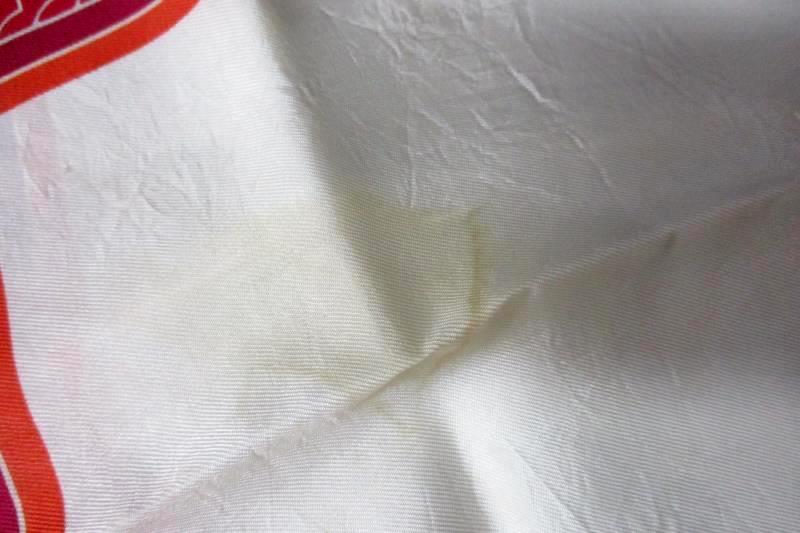 Vintage Avon Number One Acetate Twill Scarf Beige Red Orange Burgundy