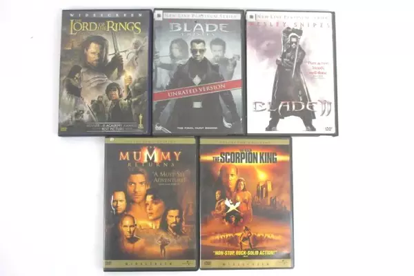 Lot of 5 Action DVDs Blade II The Lord Of The Rings The Mummy Returns