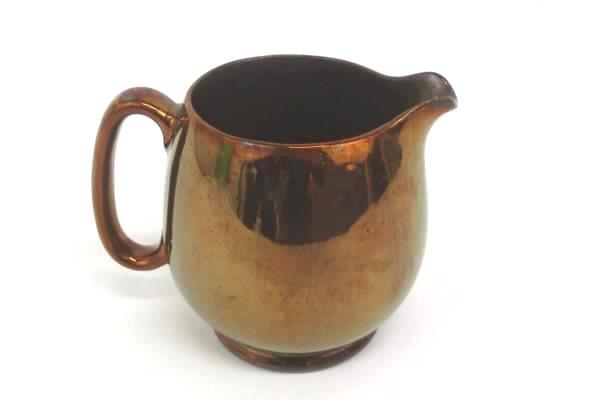 4.25" Tall Vintage Paris Made in England Copper Luster Creamer 10/185