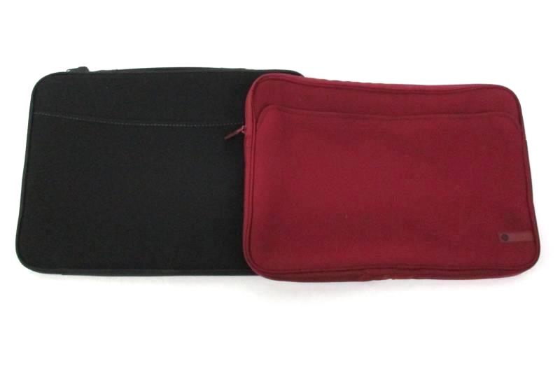 2 Soft Sided Laptop Cases Burgundy 15 Inches HP And 16 Inches Black Unbranded