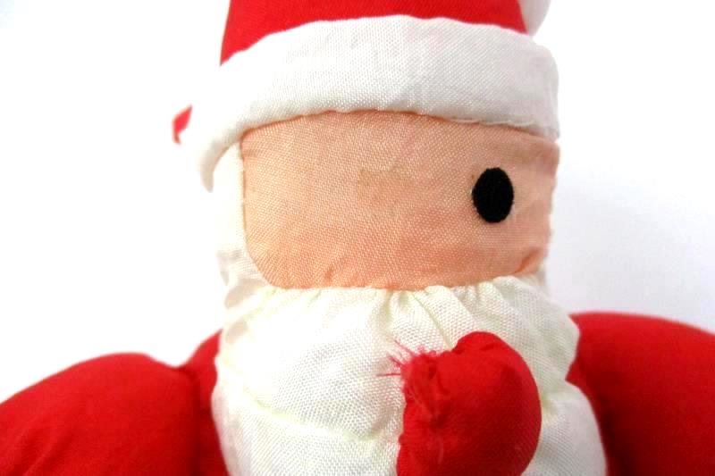 Lot Of 4 Plush Santa Ornaments Oriental Trading & 1997 Gibson Gingerbread Man