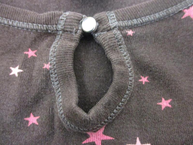 Youth Girl Gap Size Medium 8 Brown Pink Stars Long Sleeve 100 Percent Cotton