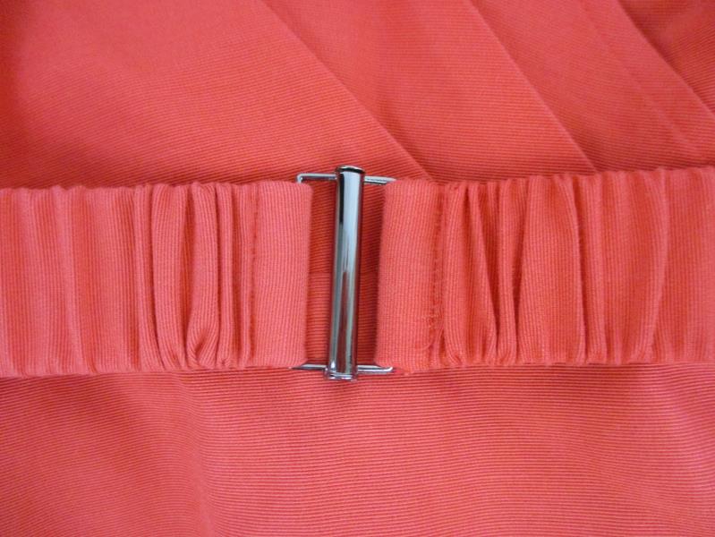 Women's Halogen Bright Salmon Zip Up Belted Pocketed A-Line Dress Size 10