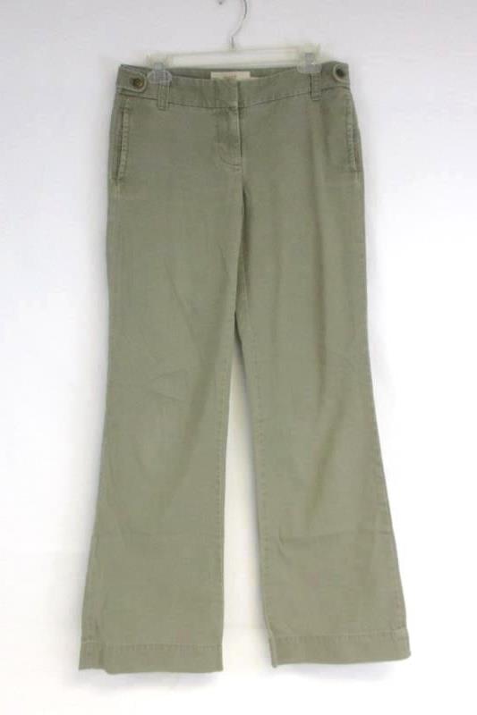 Toddler Boy J.Crew Classic Twill Wide Leg City Fit Olive Pants Trouser 2T