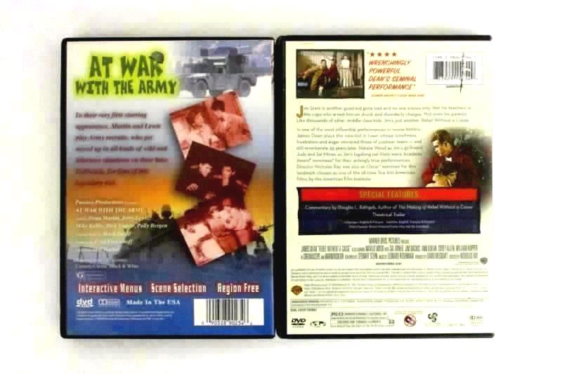 Lot of 4 DVDs The Spy Who Loved Me Rebel Without A Cause Soup To Nuts War Army