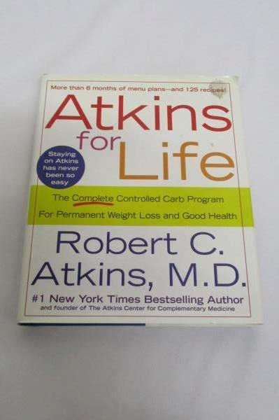 Lot Of 2 Atkins Diet Books: Dr. Atkins New Diet Cookbook & Atkins For Life