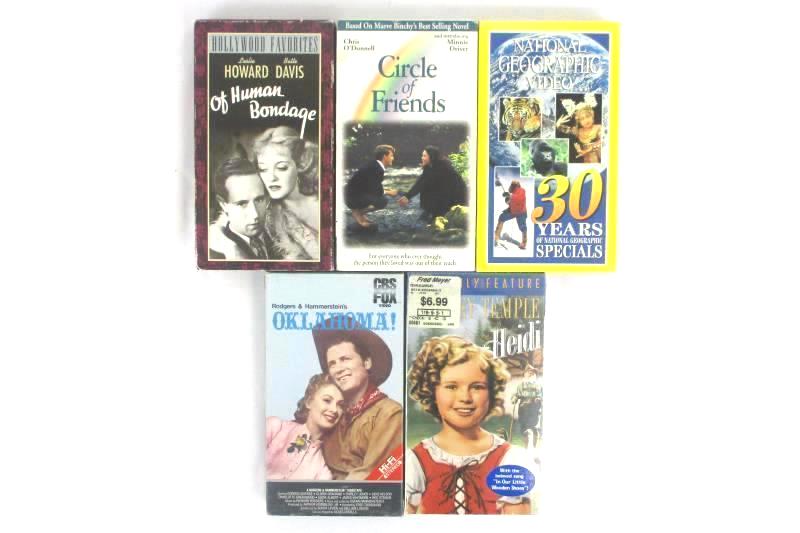 Lot 5 VHS Circle Of Friends Heidi Oklahoma National Geographic Of Human Bondage