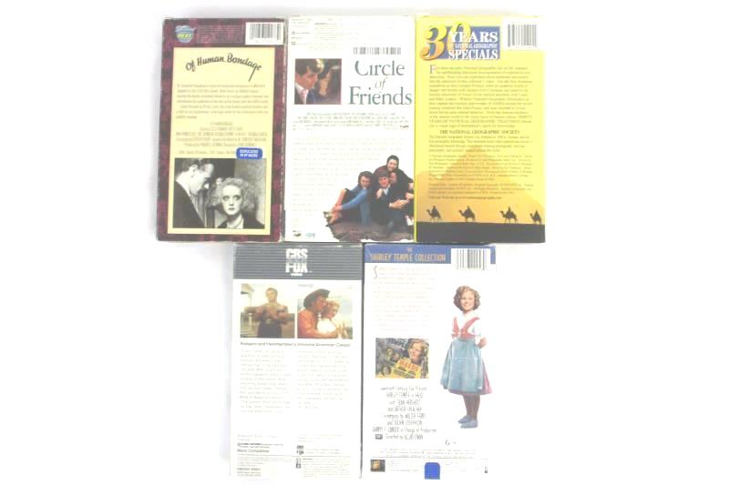 Lot 5 VHS Circle Of Friends Heidi Oklahoma National Geographic Of Human Bondage