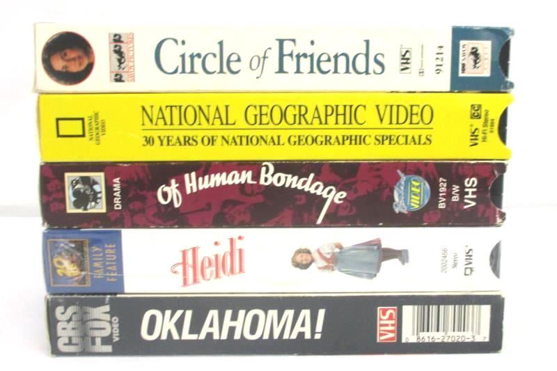 Lot 5 VHS Circle Of Friends Heidi Oklahoma National Geographic Of Human Bondage